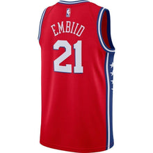 Load image into Gallery viewer, Men's Nike Joel Embiid Red Philadelphia 7ers Swingman Jersey  Statement Edition  Red