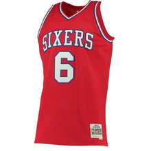 Load image into Gallery viewer, Men's Mitchell &amp; Ness Julius Erving Red Philadelphia 7ers  Hardwood Classics Swingman Jersey  Red