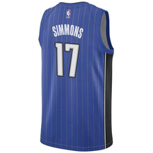 Load image into Gallery viewer, Men's Nike Jonathan Simmons Royal Orlando Magic Swingman Sponsor Patch Jersey  Icon Edition  Blue