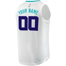 Load image into Gallery viewer, Men's Fanatics Branded White Charlotte Hornets Fast Break Custom Replica Jersey  Association Edition   White