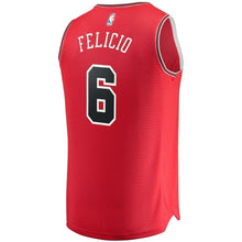Load image into Gallery viewer, Men's Fanatics Branded Cristiano Felicio Red Chicago Bulls Fast Break Road Replica Player Jersey  Icon Edition  Red