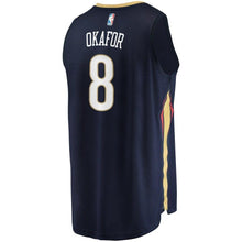 Load image into Gallery viewer, Men's Fanatics Branded Jahlil Okafor Navy New Orleans Pelicans Fast Break Replica Jersey – Icon Edition  Navy