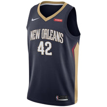 Load image into Gallery viewer, Men's Nike Alexis Ajinca Navy New Orleans Pelicans Swingman Sponsor Patch Jersey  Navy