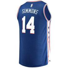 Load image into Gallery viewer, Men's Fanatics Branded Jonathon Simmons Royal Philadelphia 7ers Fast Break Replica Jersey – Icon Edition  Royal