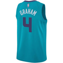 Load image into Gallery viewer, Men's Jordan Brand Devonte Graham Teal Charlotte Hornets Swingman Sponsor Patch Jersey – Icon Edition  Aqua