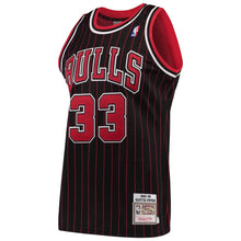 Load image into Gallery viewer, Men's Mitchell &amp; Ness Scottie Pippen Black Chicago Bulls  Hardwood Classics Authentic Jersey  Black