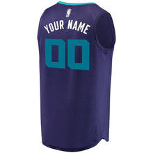 Load image into Gallery viewer, Men's Fanatics Branded Purple Charlotte Hornets Fast Break Custom Replica Jersey  Statement Edition  Purple