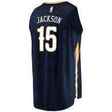Load image into Gallery viewer, Men's Fanatics Branded Frank Jackson Navy New Orleans Pelicans Fast Break Replica Player Jersey  Icon Edition  Navy