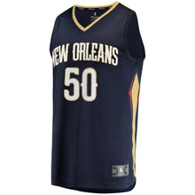 Load image into Gallery viewer, Men's Fanatics Branded Frank Jackson Navy New Orleans Pelicans Fast Break Replica Player Jersey  Icon Edition  Navy