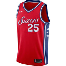 Load image into Gallery viewer, Men's Nike Ben Simmons Red Philadelphia 7ers Swingman Jersey  Statement Edition  Red
