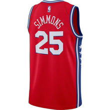 Load image into Gallery viewer, Men's Nike Ben Simmons Red Philadelphia 7ers Swingman Jersey  Statement Edition  Red