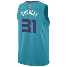 Load image into Gallery viewer, Men's Jordan Brand Joe Chealey Teal Charlotte Hornets Swingman Sponsor Patch Jersey – Icon Edition  Aqua