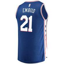 Load image into Gallery viewer, Men's Fanatics Branded Joel Embiid Royal Philadelphia 7ers Fast Break Replica Jersey  Icon Edition  Royal