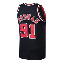 Load image into Gallery viewer, Men's Mitchell &amp; Ness Dennis Rodman Black Chicago Bulls  Hardwood Classics Swingman Jersey  Black