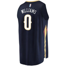 Load image into Gallery viewer, Men's Fanatics Branded Troy Williams Navy New Orleans Pelicans Fast Break Replica Jersey – Icon Edition  Navy