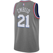 Load image into Gallery viewer, Men's Nike Joel Embiid Gray Philadelphia 7ers City Edition Swingman Jersey  Gray