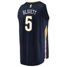 Load image into Gallery viewer, Men's Fanatics Branded Trevon Bluiett Navy New Orleans Pelicans Fast Break Replica Jersey – Icon Edition Navy
