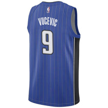 Load image into Gallery viewer, Men's Nike Nikola Vucevic Royal Orlando Magic Swingman Sponsor Patch Jersey  Icon Edition Blue