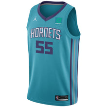 Load image into Gallery viewer, Men's Jordan Brand J.P. Macura Teal Charlotte Hornets Swingman Sponsor Patch Jersey – Icon Edition  Aqua
