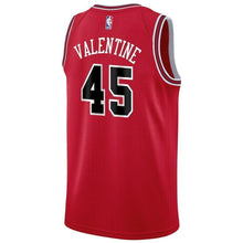 Load image into Gallery viewer, Men's Nike Denzel Valentine Red Chicago Bulls Swingman Sponsor Patch Jersey – Icon Edition  Red