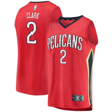 Load image into Gallery viewer, Men's Fanatics Branded Ian Clark Red New Orleans Pelicans Fast Break Replica Player Jersey  Statement Edition  Red