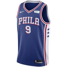 Load image into Gallery viewer, Men's Nike Dario Saric Royal Philadelphia 7ers Swingman Sponsor Patch Jersey  Icon Edition  Royal