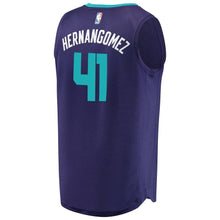 Load image into Gallery viewer, Men's Fanatics Branded Willy Hernangomez Purple Charlotte Hornets Fast Break Replica Player Jersey  Statement Edition  Purple