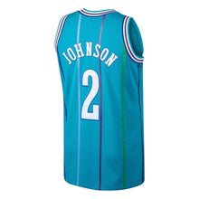 Load image into Gallery viewer, Men's Mitchell &amp; Ness Larry Johnson Teal Charlotte Hornets  Hardwood Classics Swingman Jersey  Aqua