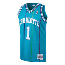 Load image into Gallery viewer, Men's Mitchell &amp; Ness Muggsy Bogues Teal Charlotte Hornets  Hardwood Classics Swingman Jersey  Aqua