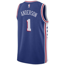 Load image into Gallery viewer, Men's Nike Justin Anderson Royal Philadelphia 7ers Swingman Sponsor Patch Jersey  Icon Edition  Royal