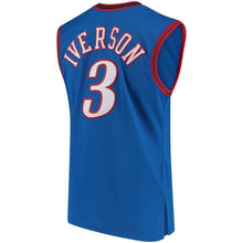 Load image into Gallery viewer, Men's Mitchell &amp; Ness Allen Iverson Royal Philadelphia 7ers Road / Hardwood Classics Authentic Jersey  Royal