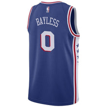 Load image into Gallery viewer, Men's Nike Jerryd Bayless Royal Philadelphia 7ers Swingman Sponsor Patch Jersey  Icon Edition  Royal