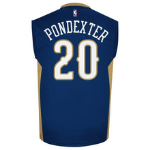 Load image into Gallery viewer, Mens New Orleans Pelicans Quincy Pondexter adidas Navy Blue Replica Road Jersey  Blue