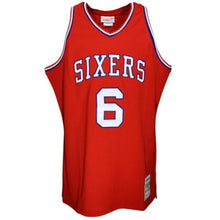 Load image into Gallery viewer, Mitchell &amp; Ness Philadelphia 7ers Julius Erving Red Hardwood Classics Authentic Throwback Basketball Jersey  Red
