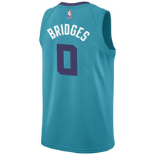 Load image into Gallery viewer, Men's Jordan Brand Miles Bridges Teal Charlotte Hornets Swingman Sponsor Patch Jersey – Icon Edition  Aqua