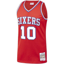 Load image into Gallery viewer, Men's Mitchell &amp; Ness Maurice Cheeks Red Philadelphia 7ers  Hardwood Classics Swingman Jersey  Red