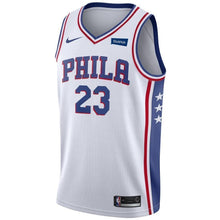Load image into Gallery viewer, Men's Nike Jimmy Butler White Philadelphia 7ers Swingman Sponsor Patch Jersey  Association Edition  White