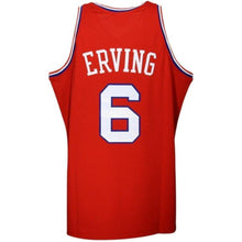 Load image into Gallery viewer, Mitchell &amp; Ness Philadelphia 7ers Julius Erving Red Hardwood Classics Authentic Throwback Basketball Jersey  Red