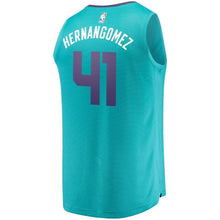 Load image into Gallery viewer, Men's Fanatics Branded Willy Hernangomez Teal Charlotte Hornets Fast Break Replica Jersey – Icon Edition  Aqua