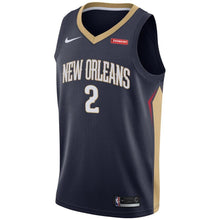 Load image into Gallery viewer, Men's Nike Ian Clark Navy New Orleans Pelicans Swingman Sponsor Patch Jersey  Navy