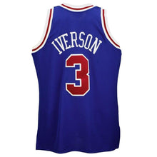 Load image into Gallery viewer, Mitchell &amp; Ness Philadelphia 7ers # Allen Iverson ''7 Hardwood Classics  Year Anniversary Throwback Premium Jersey  Royal