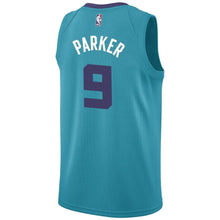 Load image into Gallery viewer, Men's Jordan Brand Tony Parker Teal Charlotte Hornets Swingman Sponsor Patch Jersey – Icon Edition  Aqua