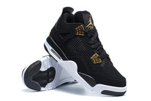 Load image into Gallery viewer, Nike Air Jordan 4 Retro Black White Gold Basketball Men